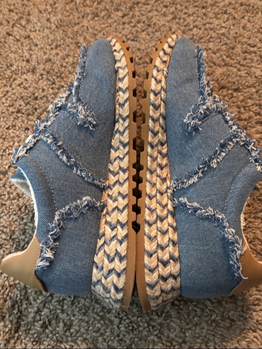 Dolce Vita Ayita Lace-Up Frayed Retro Denim Sneakers - Picture 6 of 9